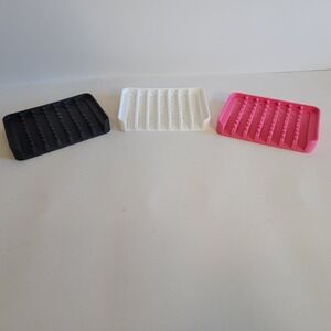 Silicone Soap Saver Waterfall Drainer Holder Set of 3 Non-Slip Bathroom